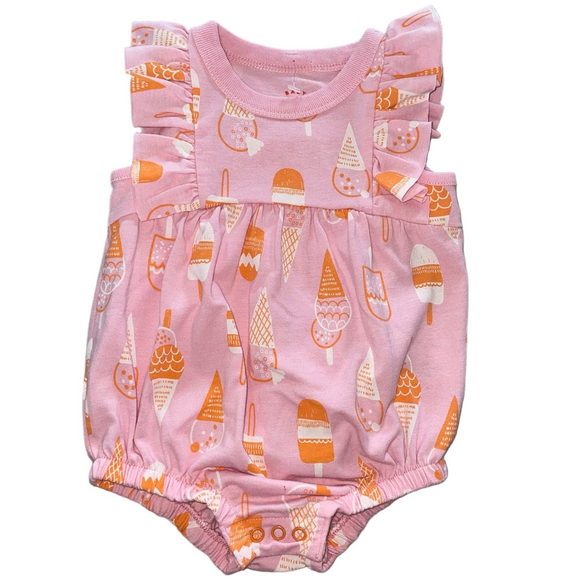 ⭐Cat & Jack Baby Girls Ice Cream Summer Romper 0-3M⭐ - Picture 1 of 3